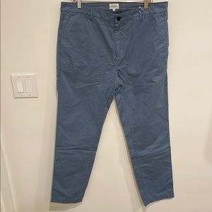 Hartford Blue Chinos Straight Leg Cotton Blend
